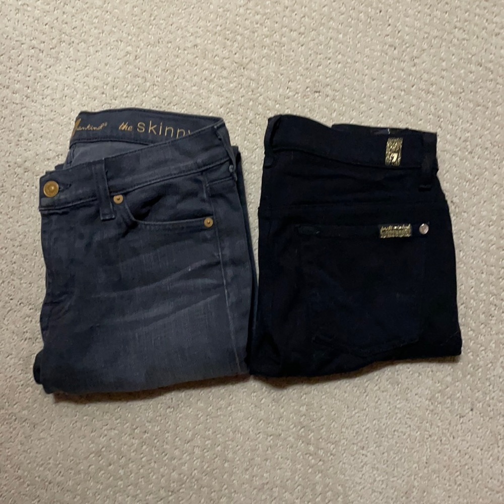 (2 ) 7 for all mankind skinny  -size 27